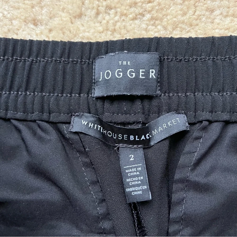 White House Black Market Black Joggers - Size 2 - EUC - Stretch - Picture 4 of 8